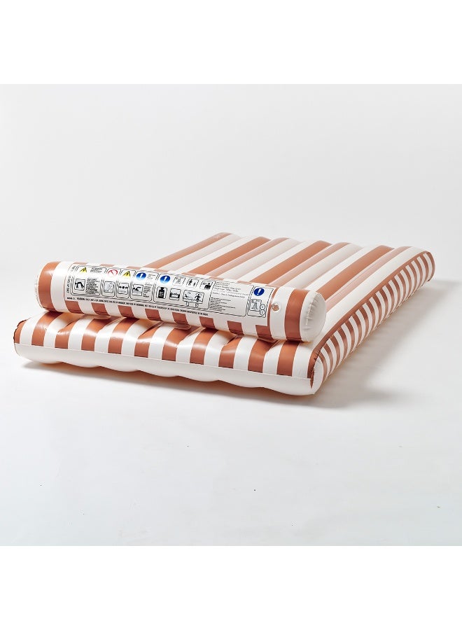 Sunnylife Luxe Lilo Tierra Clay Stripe – Premium Inflatable Pool Lilo for Kids and Family, Comfortable Floating Mattress, Stylish Pool and Beach Lounger for Summer - Image 5